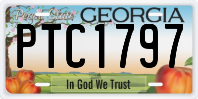 GA license plate PTC1797