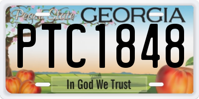 GA license plate PTC1848