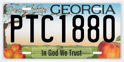 GA license plate PTC1880