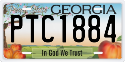 GA license plate PTC1884