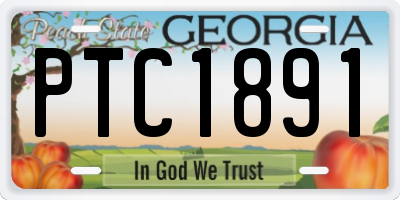 GA license plate PTC1891