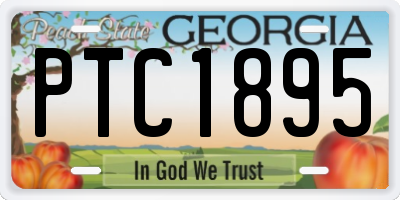 GA license plate PTC1895