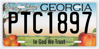 GA license plate PTC1897