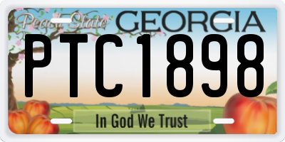 GA license plate PTC1898