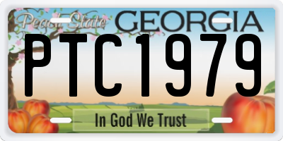GA license plate PTC1979