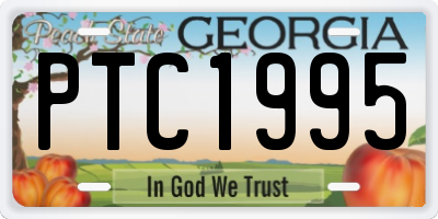 GA license plate PTC1995