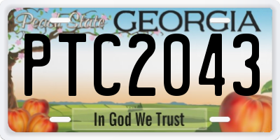 GA license plate PTC2043