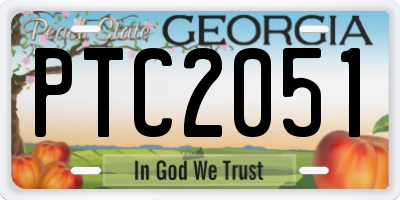 GA license plate PTC2051