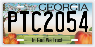 GA license plate PTC2054