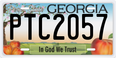 GA license plate PTC2057