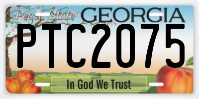 GA license plate PTC2075