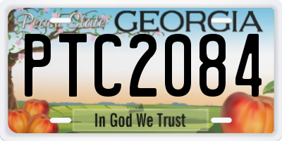 GA license plate PTC2084