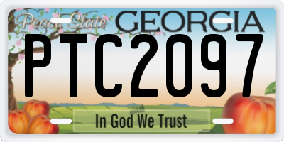 GA license plate PTC2097