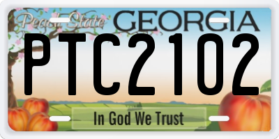 GA license plate PTC2102