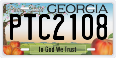 GA license plate PTC2108