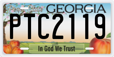GA license plate PTC2119