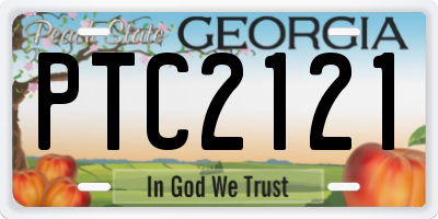 GA license plate PTC2121