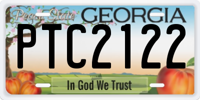 GA license plate PTC2122