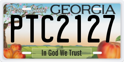 GA license plate PTC2127