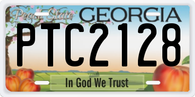 GA license plate PTC2128