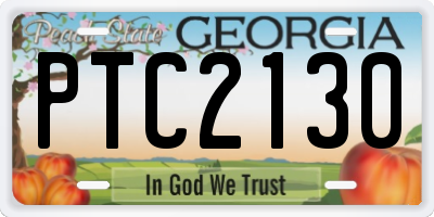 GA license plate PTC2130