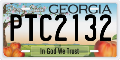 GA license plate PTC2132