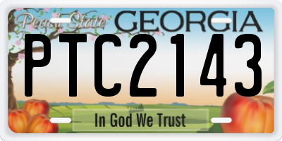 GA license plate PTC2143