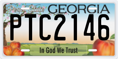 GA license plate PTC2146