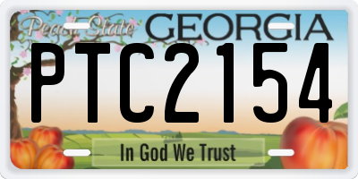 GA license plate PTC2154