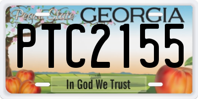 GA license plate PTC2155