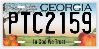 GA license plate PTC2159