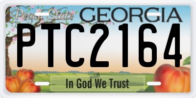 GA license plate PTC2164