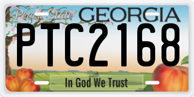 GA license plate PTC2168