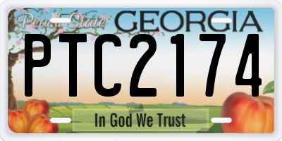 GA license plate PTC2174
