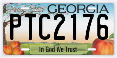 GA license plate PTC2176