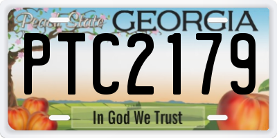 GA license plate PTC2179