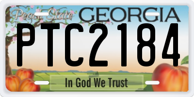 GA license plate PTC2184