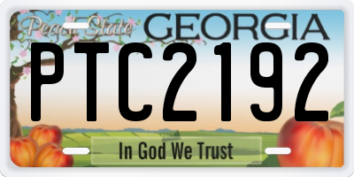 GA license plate PTC2192