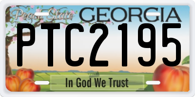 GA license plate PTC2195