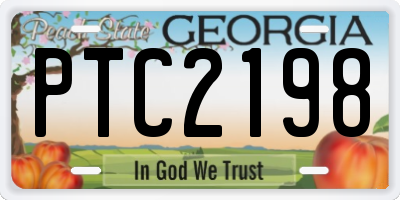GA license plate PTC2198