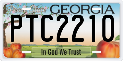 GA license plate PTC2210