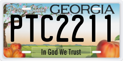 GA license plate PTC2211