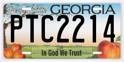 GA license plate PTC2214