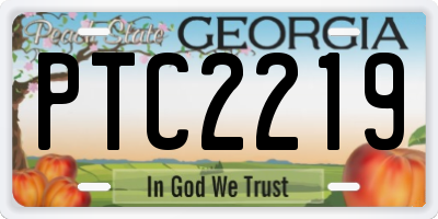 GA license plate PTC2219