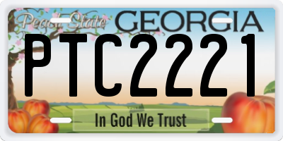 GA license plate PTC2221