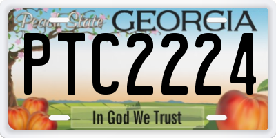 GA license plate PTC2224