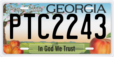 GA license plate PTC2243
