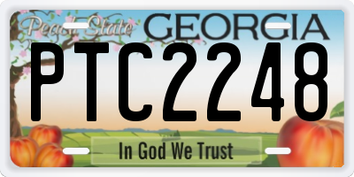 GA license plate PTC2248