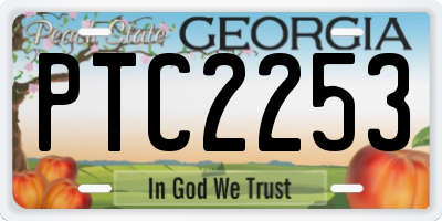 GA license plate PTC2253