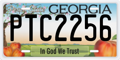 GA license plate PTC2256